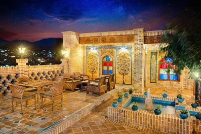 فضای حیاط عمارت