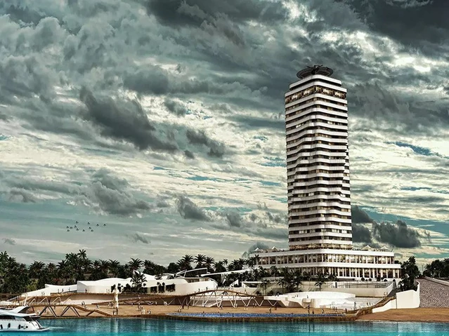 نمای طولی هتل